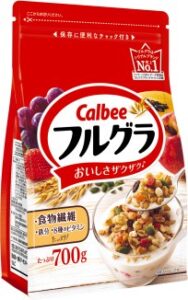 Bag of Calbee Frugra fruit granola