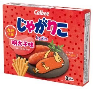 Box of Calbee Jagarico mentaiko flavor, a Kyushu souvenir