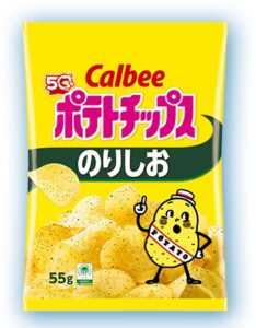 Sachet de chips Calbee Potato Chips Nori Shio aux algues et au sel