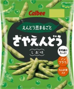 Bag of Calbee Sayaendo salted pea pod snacks
