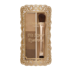 CANMAKE Fit Styler Eyebrow in shade 01 Natural Brown, a three-shade brow powder palette with a double-ended brush