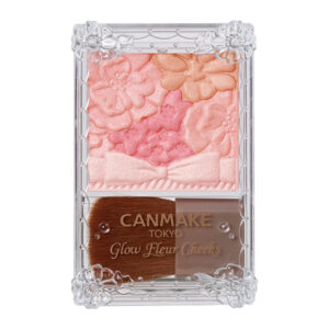 캔메이크 Glow Fleur Cheeks 컬러 01 Peach Fleur, 브러시가 든 꽃무늬 파우더 블러셔