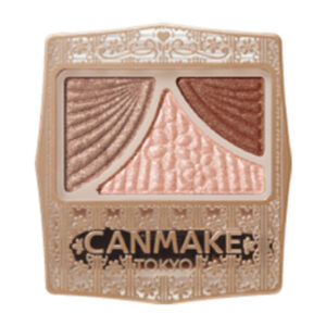 CANMAKE Juicy Pure Eyes in shade 11 Strawberry Cocoa, an eyeshadow trio with top coat