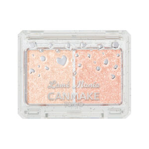 CANMAKE Lame Mania in shade 01 Apricot Puree, a two-pan glitter eyeshadow