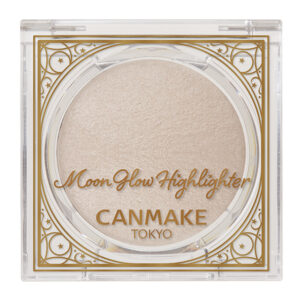 CANMAKE Moon Glow Highlighter in 01 Moon Glow White, a baked powder highlighter