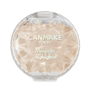 CANMAKE Munyutto Highlighter in 01 Moonlight Gem, a highlighter in a round compact
