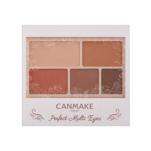 CANMAKE Perfect Multi Eyes in shade 03 Antique Terracotta, a five-shade matte brown palette