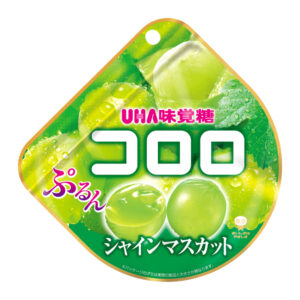 Bag of Cororo Shine Muscat gummies, a 48g pack from UHA Mikakuto