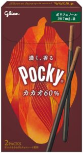 Box of Glico Pocky Cacao 60% bitter chocolate sticks