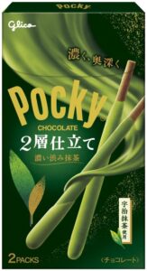 Box of Glico Pocky Two-Layer Koi Shibumi Matcha sticks