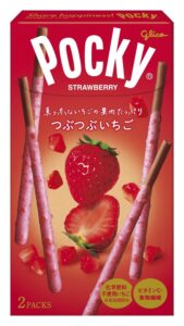Box of Glico Tsubu Tsubu Ichigo Pocky strawberry sticks