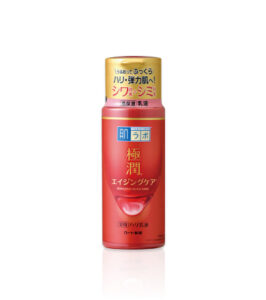 Hada Labo Gokujyun Medicated Hari Milk in a 140 mL bottle