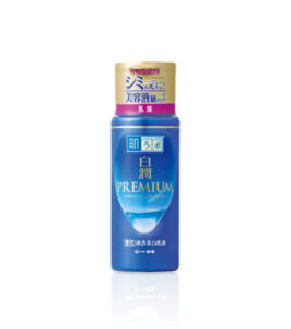 Hada Labo Shirojyun Premium Medicated Whitening Milk in a 140 mL bottle