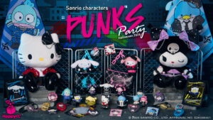 메탈릭 피규어가 포함된 Happy Kuji 산리오 캐릭터즈 PUNKS Party Halloween 2026 경품 라인업