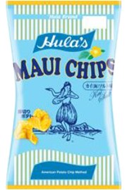 Sachet de Hula's Maui Chips Kai Sea Salt, chips façon kettle