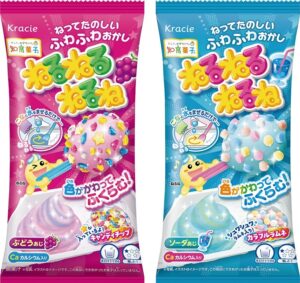 Kits de bonbons Nerunerunerune de Kracie, saveurs raisin et soda