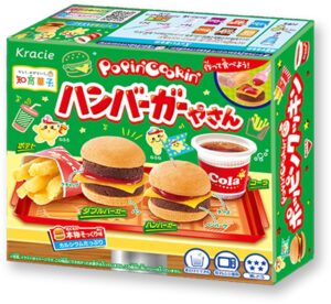 Boîte du kit Popin' Cookin' Hamburger de Kracie
