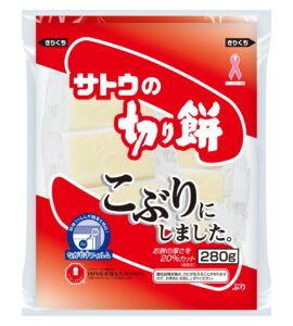 Smaller-format Japanese kirimochi pack