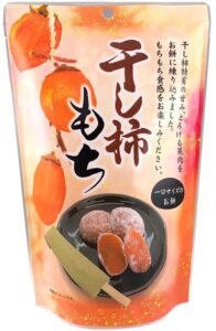 Pouch of Japanese dried persimmon mochi made with Ehime Atago persimmons