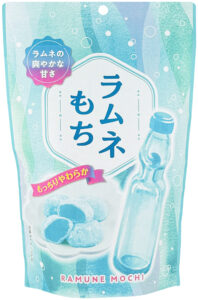 Stand-up pouch of Japanese ramune soda flavoured mochi