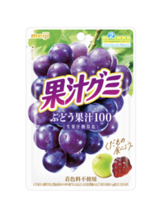 Kaju Gummy de Meiji, bonbons gélifiés au jus de raisin