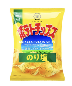 Chips Nori Shio de Koikeya, saveur algue et sel