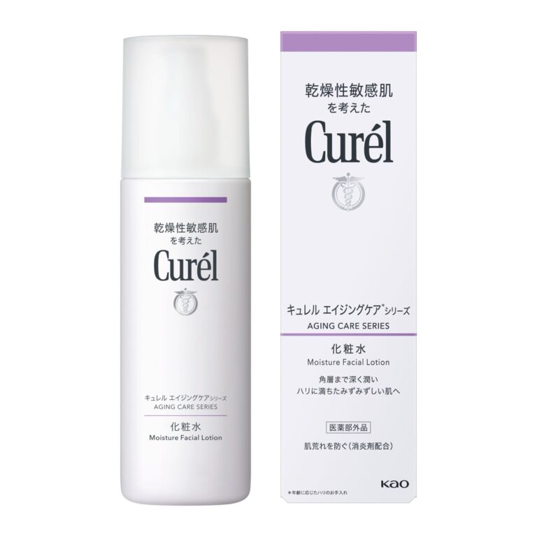 Curél Aging Care Series Moisture Facial Lotion, 140 mL bottle and box (キュレル エイジングケアシリーズ 化粧水)