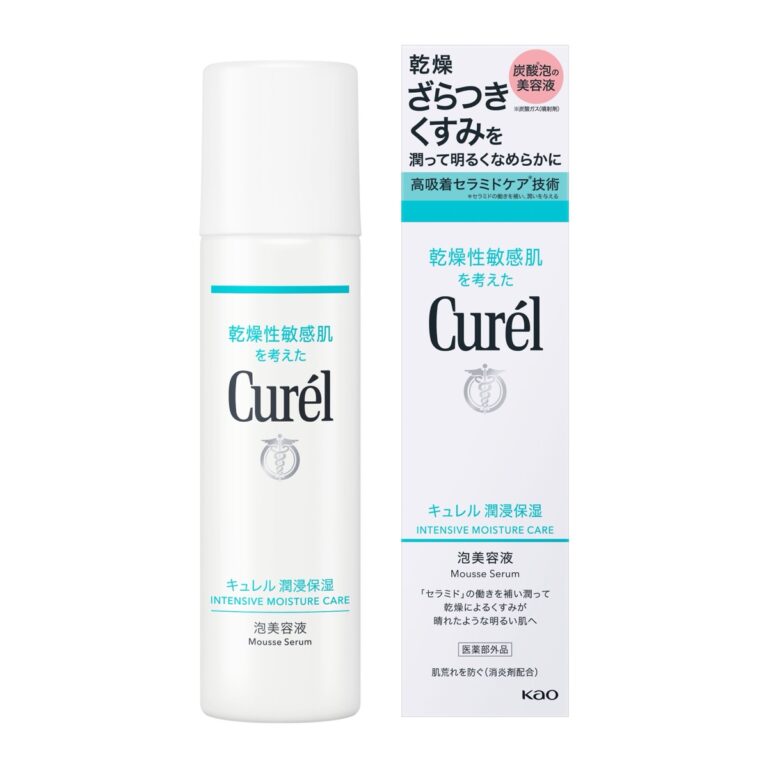 Curél Intensive Moisture Care Mousse Serum, 120 g can and box (キュレル 潤浸保湿 泡美容液)