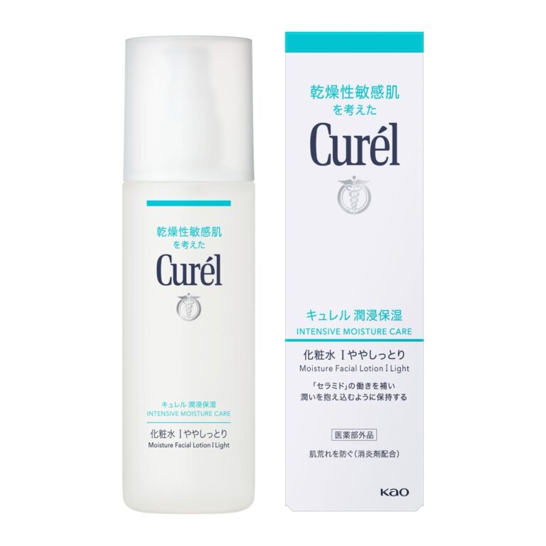 Curél Intensive Moisture Care Moisture Facial Lotion I Light, 150 mL bottle and box (キュレル 潤浸保湿 化粧水 Ⅰややしっとり)