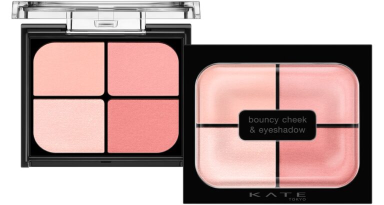 KATE Bouncy Cheek Shadow four-colour palette for eyes and cheeks