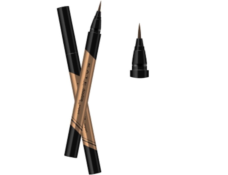 KATE Double Line Expert brush-pen eyeliner in ultra-sheer colours