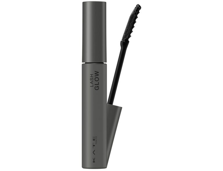 KATE Lash Glow glossy mascara top coat with its comb