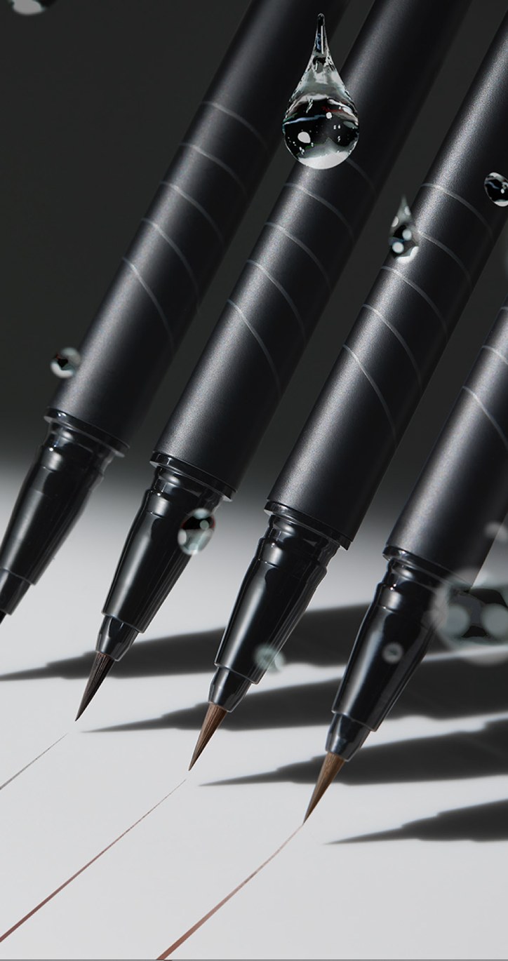 KATE Namida no Tsurugi Liner liquid eyeliners in four shades with fine brush tips