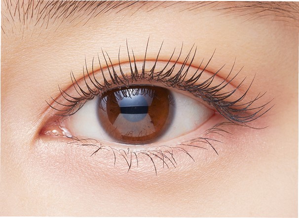 Lashes wearing Kiss Me Long UP Mascara Super WP N in 01 Black
