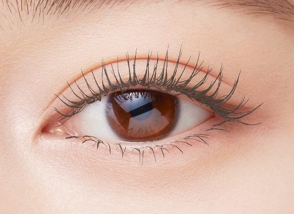 Lashes wearing Kiss Me Long UP Mascara Super WP N in 03 Gray Black
