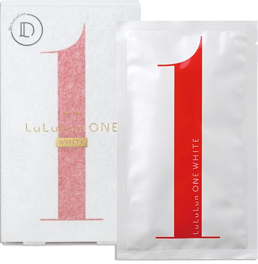 LuLuLun ONE WHITE serum mask box and pouch (ルルルン ONE WHITE)