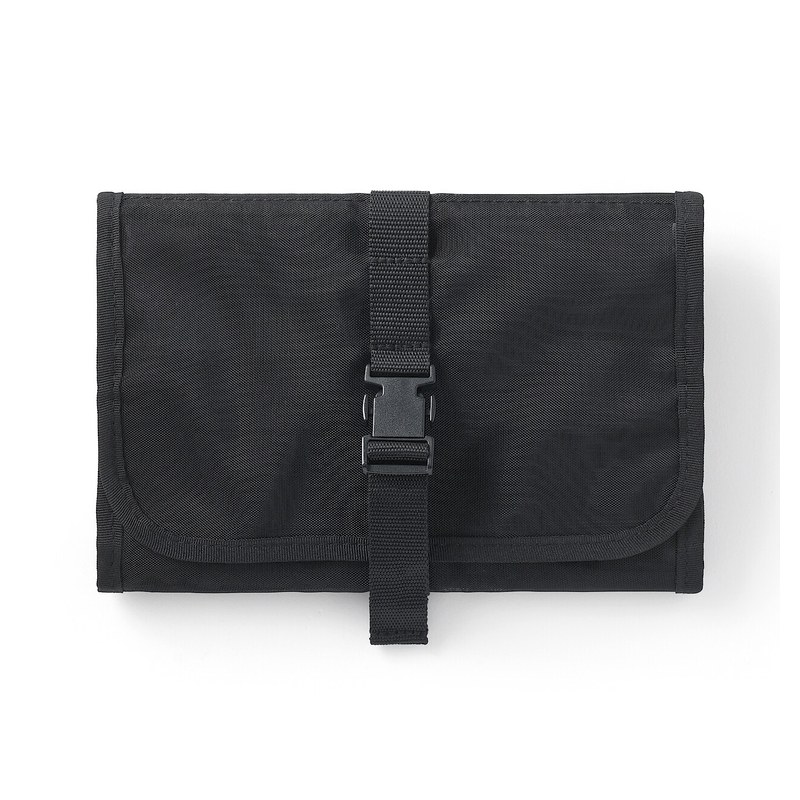 MUJI Nylon Mesh Hanging Toiletry Case, Black